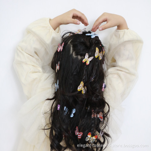 Wholesale Butterfly Hair Braid Dreadlock Beads Colorful Adjustable Hair Cuffs Clips  Hair Styling Jewelry